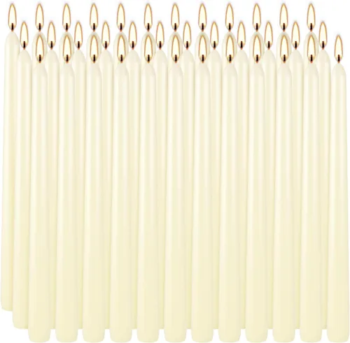 Vista 14 de YOROXRG Juego de 20 velas de pilar negro de 2 x 4 pulgadas de alto, sin perfume. Ideal para Halloween, bodas, linternas de emergencia, hogar, boda
