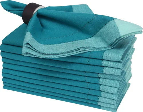 Vista 24 de Servilletas de tela para uso diario, 100% algodón, 18 x 18 pulgadas, color aguamarina, servilletas de boda, servilletas de cóctel, servilletas