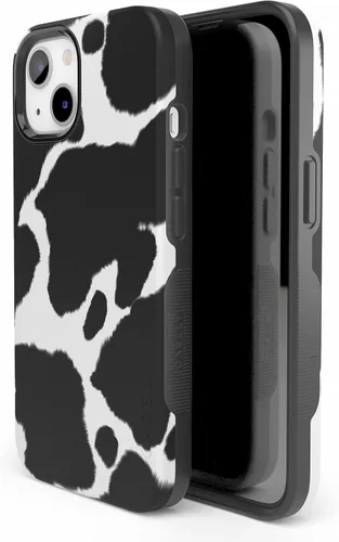 Vista 5 de Funda Casely para iPhone 14 Plus Mood Actual Impronta de Vaca Compatible con MagSafe Diseño Protector Audaz