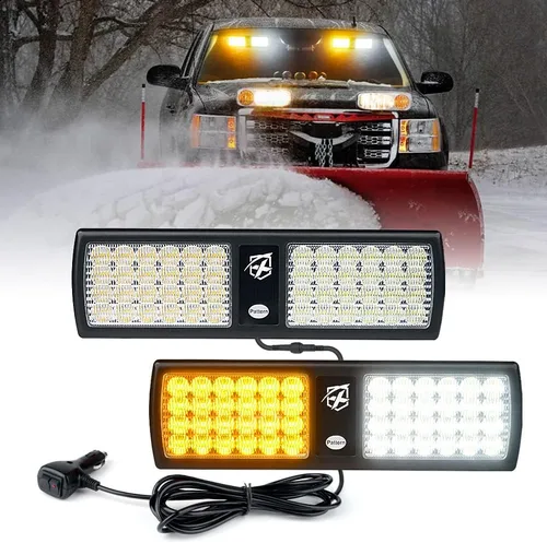 Vista 10 de Xprite - Luces estroboscópicas azules 2 en 1 para visor interior, parabrisas, luces de advertencia de emergencia para vehículos de policía