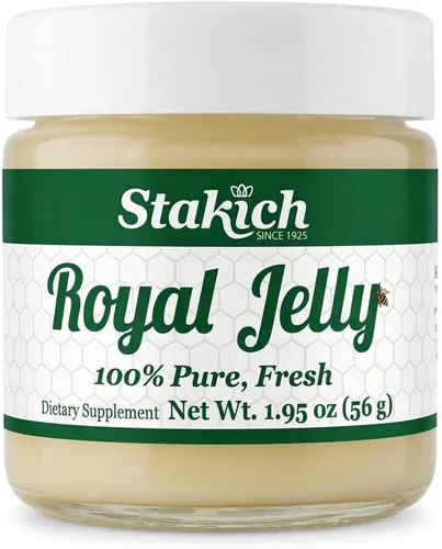 Stakich Fresh Royal Jelly 1.95 oz – Pure Raw | Natural Energy, Immune Support, Skin Radiance & Menopause Relief | Cold-Shipped with Thermal Packaging