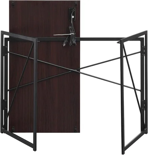 Vista 7 de Convenience Concepts Xtra - Escritorio plegable con estación de carga, color espressonegro