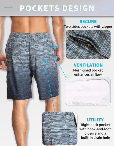 Vista 3 de Flytop - Bañador para hombre de secado rápido con bolsillos con cremallera