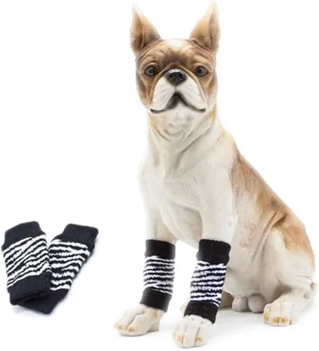 Vista 10 de ROZKITCH Manga de compresión para perro, 2 piezas de pierna delantera y 2 rodillas de pierna trasera, envoltura para codo de perro, protector