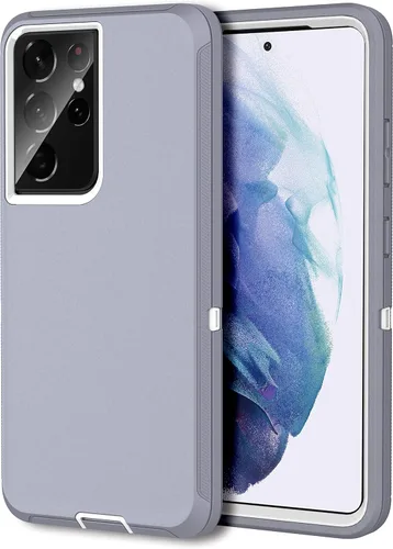 Vista 13 de MXX Funda compatible con Galaxy S21 Ultra, funda protectora de cuerpo con parachoques de 3 capas súper resistente y servicio pesado