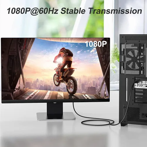 Vista 4 de SHULIANCABLE Cable DisplayPort a VGA, Adaptador DisplayPort a VGA DP a VGA Cable Macho a Macho Chapado en Oro para Computadora, Laptop, PC, Monitor