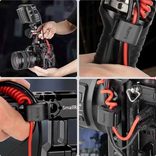 Vista 5 de SmallRig Abrazadera de cámara (4 piezas) para cable HDMI/SDI/Micrófono, Soporte de montaje de bloqueo de cable de cámara DSLR 0.079-0.276 in