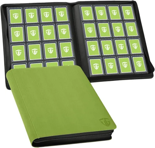 Vista 19 de Carpeta Toploader, Contiene 216 Toploaders, Carpeta de 9 Bolsillos Top Loader con Fundas para Toploaders Rígidos de 3"x4" Fundas Duras, Carpetas Top