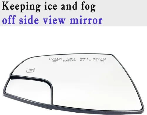 Vista 4 de Cristal de espejo lateral del pasajero calefactado compatible con Ford Escape 2013-2016, C-Max 2013-2018, espejo lateral derecho calefactado