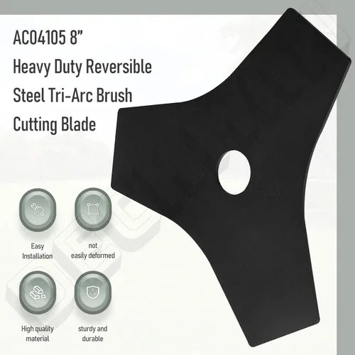 Vista 6 de AC04105 - Juego de 2 cuchillas de repuesto de acero reversible de 8 pulgadas para corte de cepillo Tri-Arc compatibles con Ryobi para Mdoels