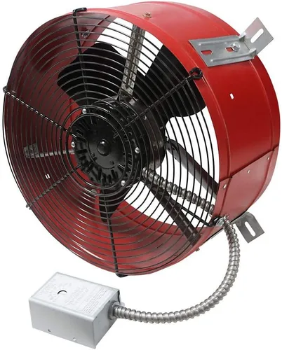 Maxx Air Soporte a dos aguas de grado profesional | Ventilador eléctrico para ático, motor de 2.6 amperios 60 Hz y hoja de 14 pulgadas | Ventilador