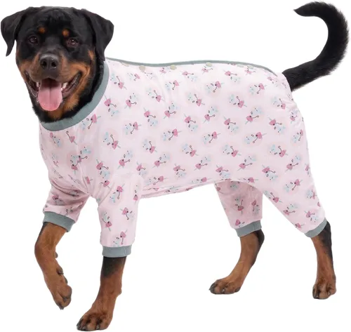 Vista 11 de LovinPet Bonitos trajes para perros grandes, estampado gris, talla M