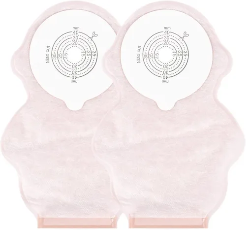 Paquete de 10 bolsas de colostomía para niños, bolsa de ostomía de una pieza, suministros de ostomía, bolsas drenables de 15 a 1.575 in para cuidado