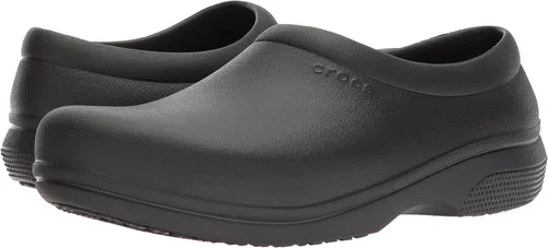 Vista 12 de Crocs Zuecos unisex para hombre y mujer en el reloj zapatos de trabajo antideslizantes Negro