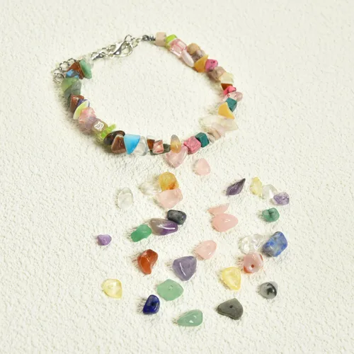 Vista 26 de Piedras preciosas naturales de amazonita de 5 a 0.315 in a granel, piedras preciosas de cristal perforadas de forma irregular para hacer joyas