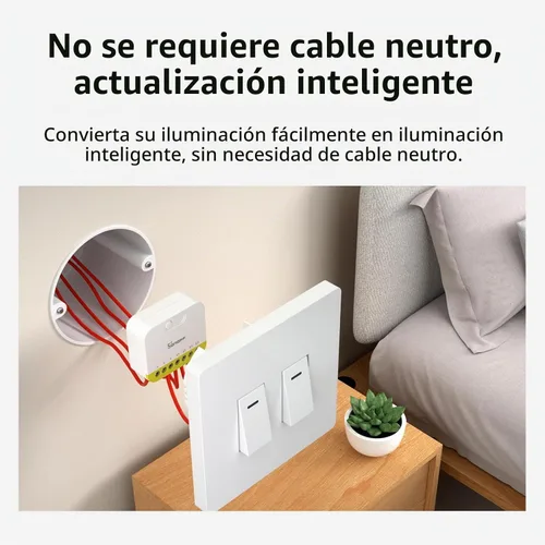 Vista 4 de SONOFF Mini Duo-L Zigbee Smart Switch – Sin cable neutro, Zigbee 3.0, doble canal, 16 A en total, compatible con Alexa, Google Home, temporizador