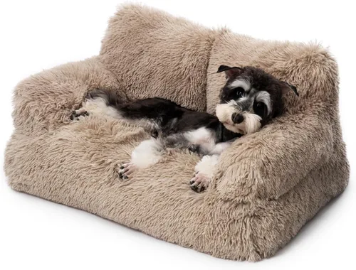Mewoo Sofá para perros, cama pequeña para perros con funda extraíble lavable, bonito sofá para gatos para mascotas, camas para gatos