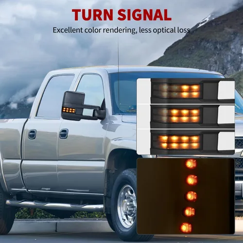 Vista 2 de YITAMOTOR Espejos de remolque compatibles con 1999 2000 2001 2002 Chevy Silverado Sierra 1500 2500, 2001-2002 GMC Yukon XL, vidrio ajustado