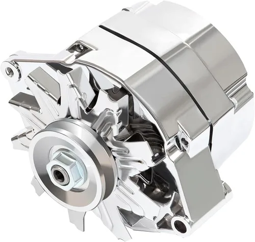 Alternador automotriz compatible con 120Amp Chrome 1 Wire Auto Exciting Street Rod GM 305 350 BBC SBC