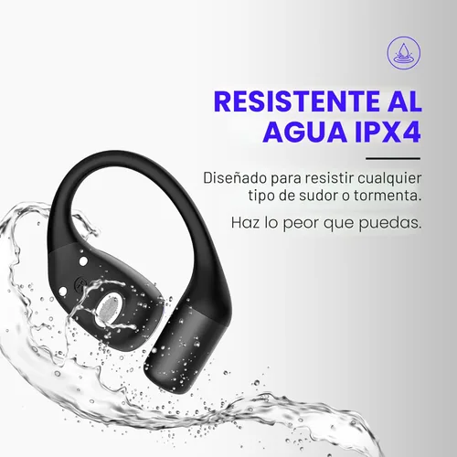 Vista 8 de Raycon Essential - Auriculares de oreja abierta, auriculares inalámbricos Bluetooth, resistentes al sudor y al agua, auriculares para correr
