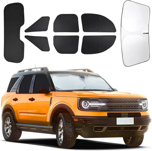 Vista 38 de Parasoles para ventanas de auto para bebé, 4 unidades de 20 x 12 pulgadas, adherencia estática, cubiertas para ventanas laterales, frontales