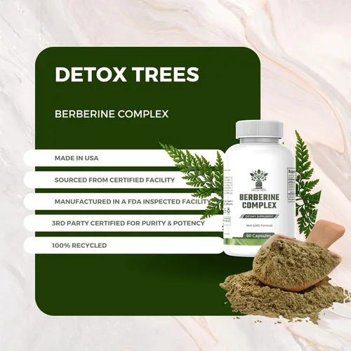Vista 6 de Suplemento de berberina con extracto de melón amargo y extracto de hoja de banaba - 1000 mg de berberina HCL para el sistema inmunológico - Control