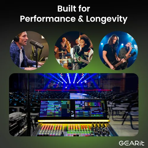 Vista 6 de GearIT DMX - Cable de iluminación de escenario, 100 pies, paquete de 2 unidades (compatible con XLR) blindado equilibrado de 3 pines para DJ, luz