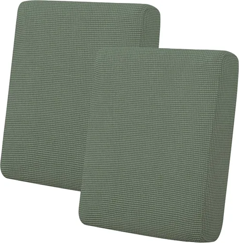 Vista 128 de Easy-Going - 4 Fundas de cojín elásticas para sofá seccional, izquierda/derecha, en forma de L, funda de asiento antideslizante, suave