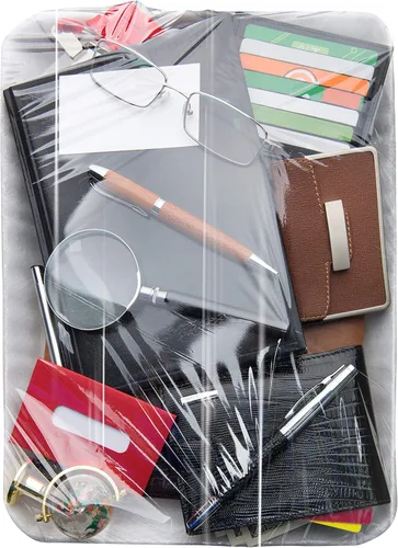 Vista 5 de Better Office Products Paquete de 4 mini envolturas elásticas con mango de fácil agarre, autodisponible, 5 pulgadas x 1000 pies por rollo, calibre