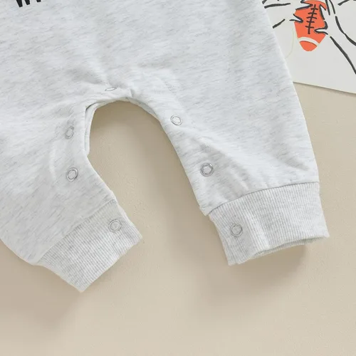 Vista 6 de Honganda Enterizo de fútbol para bebés y niñas con diseño divertido de papá