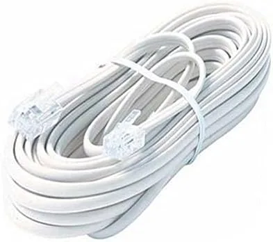 STEREN - 4C 7 Feet (2.13 Meters) White Modular Line Cord