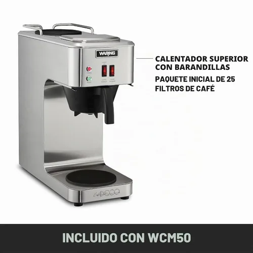 Vista 6 de Waring Café Deco - Cafetera para verter sobre café con se adapta a