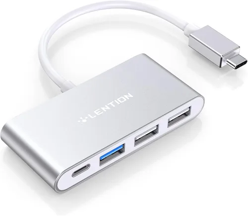 Vista 7 de LENTION Concentrador USB-C 4 en 1 con tipo C, USB 3.0, USB 2.0 para MacBook Pro (M1-M5) 2025-2016, iPhone 17-15, nuevo Mac Air/Surface, ChromeBook