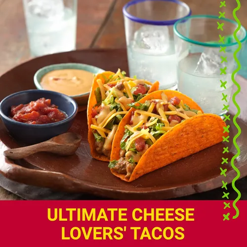 Vista 7 de Old El Paso Bold Taco - Kit de cena con sabor a queso Nacho Stand 'N Stuff, salsa de tacos y mezcla de condimentos, 10 unidades, 9.5 onzas