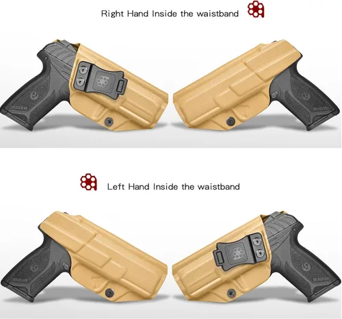 Vista 2 de Amberide IWB Kydex Holster for Ruger Security-9, Concealed Carry, No Optic/No Laser, Adjustable Cant, Posi-Click Retention, Made in USA