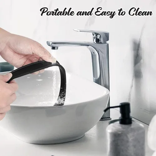 Vista 6 de Plantilla de afeitado de escote y guía de corte de cabello, banda de corte de pelo de silicona duradera curvada de alta calidad para cortes de pelo