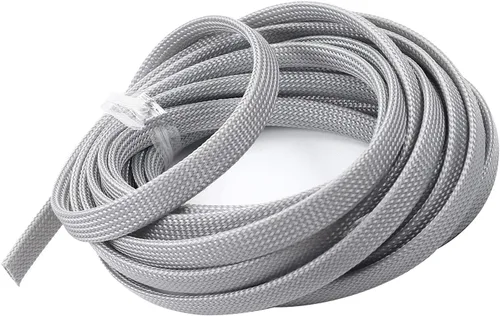 Vista 5 de Othmro Funda de cable trenzado expandible de PET de 16.4 pies, protector de cable flexible de 3/8 pulgadas, funda de organización de cables