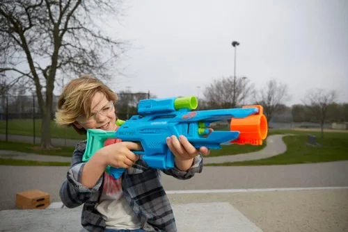 Vista 4 de Nerf Elite 2.0 Tactical 3-Blaster Pack - Operador BD-2, Trio TD-3, Ace SD-1 Blasters y 20 dardos (multicolor)