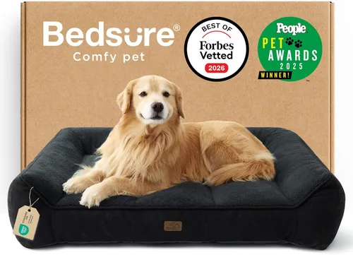 Vista 28 de Bedsure XL Cama ortopédica para perros de tamaño grande - Sofá de cama para mascotas extra grande y cómodo con funda impermeable y lavable, sofá