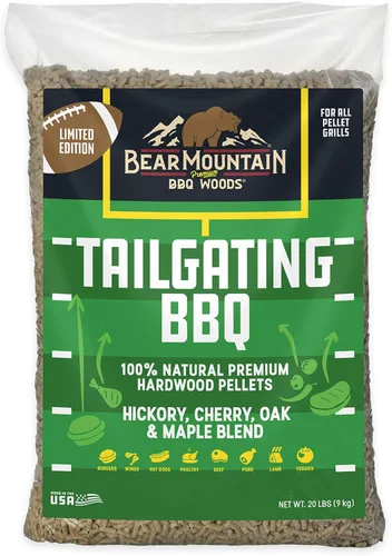 Vista 18 de Bear Mountain - Pellets de madera natural para ahumador, parrilla y barbacoa, 20 libras, aliso, accesorios de pellets de madera dura de primera