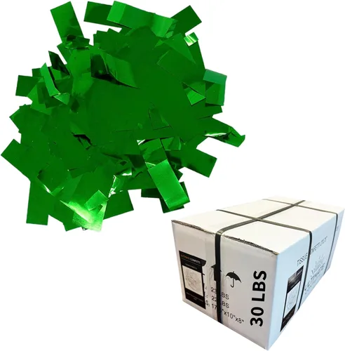 Vista 9 de Ultimate Confetti, Confeti metálico rectangular de Mylar azul brillante para uso en cañones y lanzadores, confeti de revelación de género