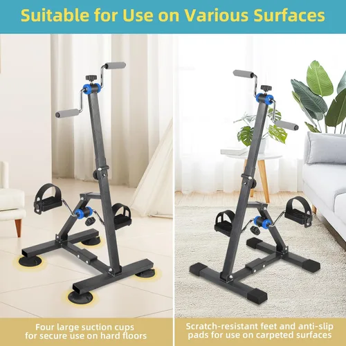 Vista 5 de Arm and Leg Pedal Exerciser for Seniors - Seated Pedal Exerciser for Elderly, Stroke Recovery Pedal Exercise Equipment for Senior, Knee & Foot