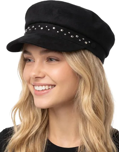 Vista 11 de Funky Junque Gorra de pescador griego, gorra de algodón para panaderos Floral - Denim
