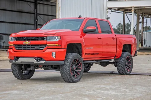 Vista 5 de Rough Country Soportes de grillete de gancho de remolque para Chevy Silverado 1500 2014-2018 - RS169