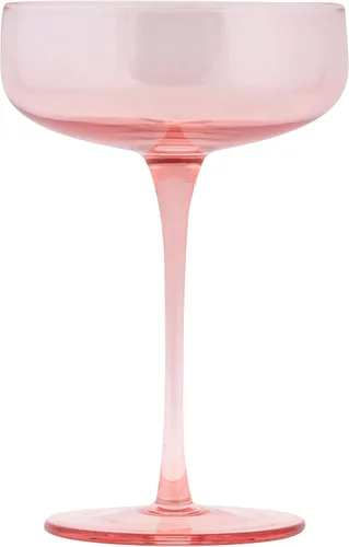 Vista 3 de Karma Mid Century Champagne Coupe, juego de cuatro unidades, color rubor