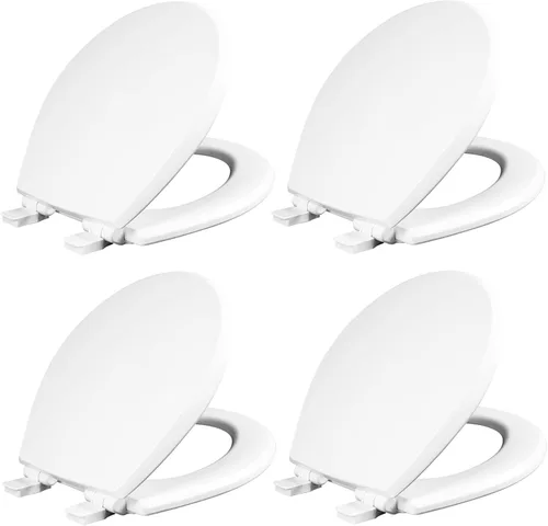 Vista 11 de Asiento de inodoro Mayfair Cassel con cierre lento, fácil de limpiar, asiento de madera premium antideslizante, fácil de instalar, fabricado en EE.