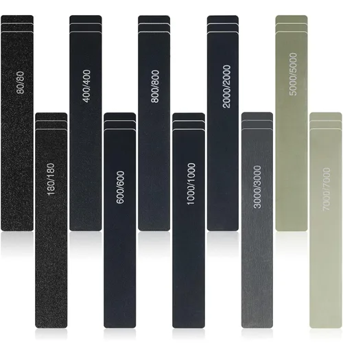 Honoson 30 piezas de lija de lija de papel de lija para modelos de plástico, herramientas surtidas de metal y madera, barra de pulido, mini lijadora