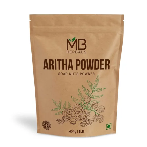 MB Herbals Aritha Powder 16 oz | 1 LB | 100% puro y orgánico cultivado (silvestre) Jabón en polvo de nuez | Champú y acondicionador natural para el