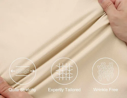 Vista 4 de COOFANDY Camisas casuales con botones para hombre de manga larga sin arrugas