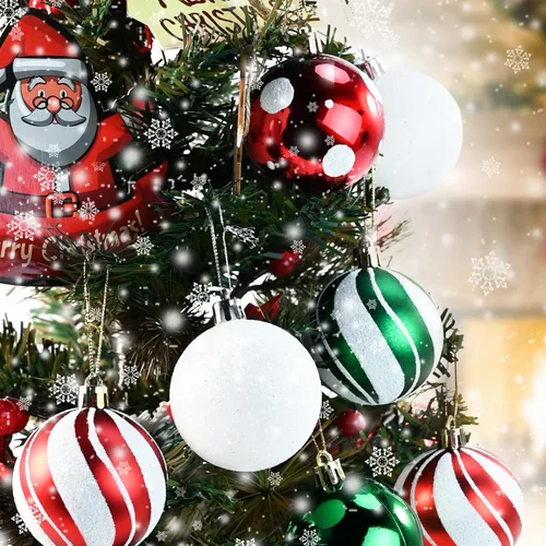 Vista 7 de Bolas de Navidad adornos para árbol de Navidad, 30 piezas irrompibles, bolas colgantes de 2.36 pulgadas, juego de adornos de bolas de Navidad